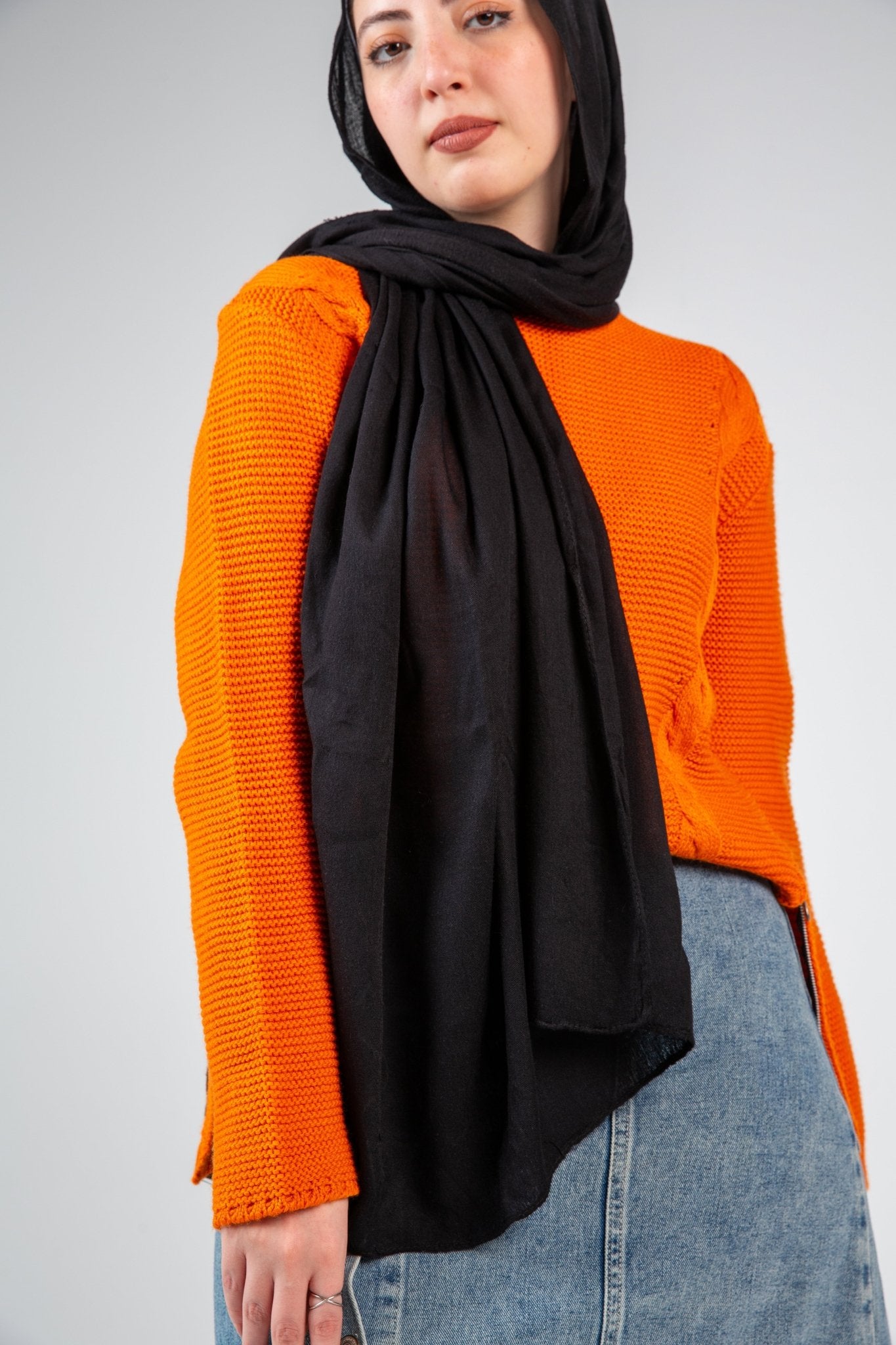 Black - Cotton - Joy Scarves