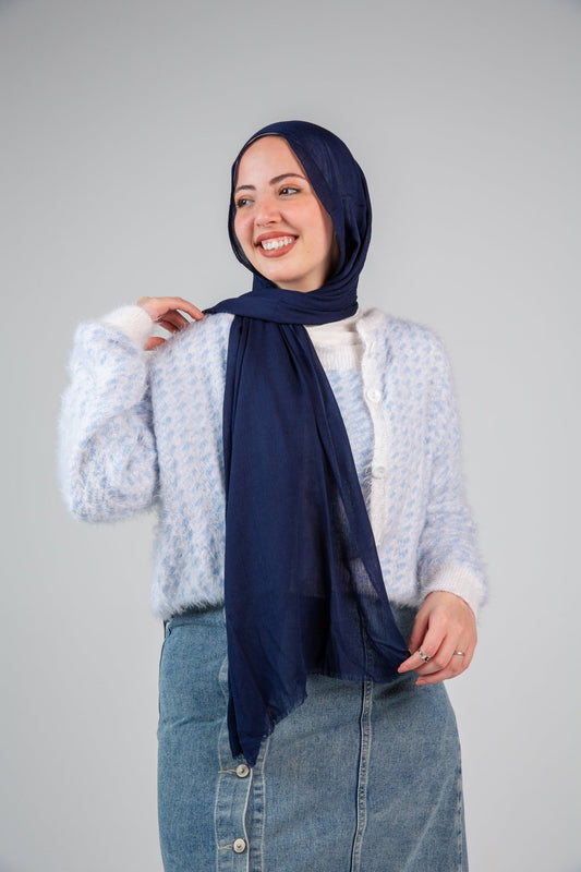 Navy Blue - Cotton - Joy Scarves