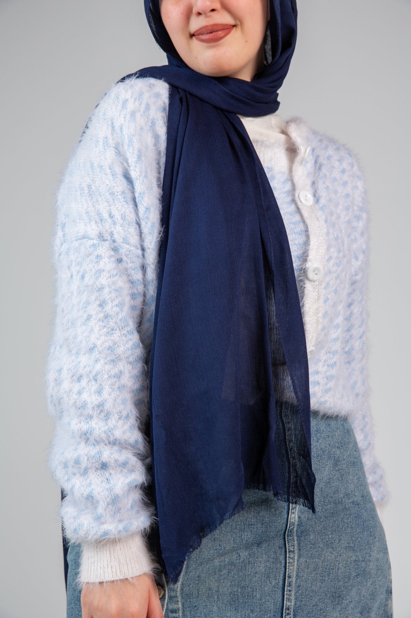 Navy Blue - Cotton - Joy Scarves