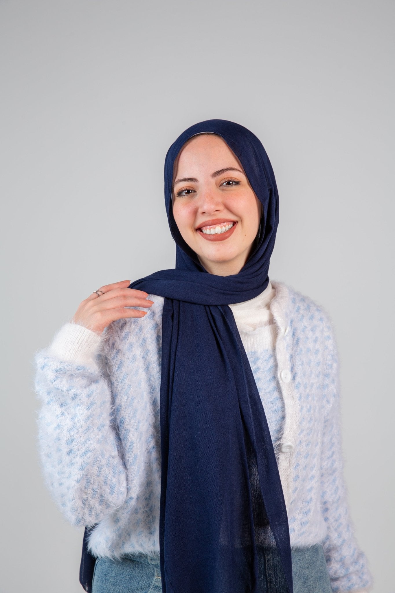 Navy Blue - Cotton - Joy Scarves